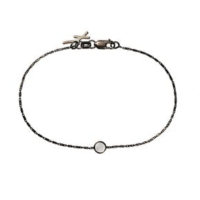 아르코 화이트 블랙골드 브레이슬릿(White Black), Arco Bracelet 17.7cm, 14k gold