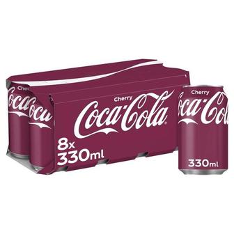 코카콜라 [해외직구] Coca-Cola 코카콜라 클래식 체리맛 콜라 캔 330ml 8입