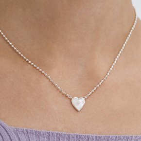 (SILVER925) Mother of pearl Heart Necklace NZ2037