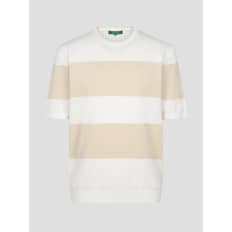 24SS 보더 반소매 라운드 니트 - 아이보리(BC4351N030)