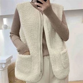 양털 뽀그리 지퍼조끼 양털조끼/뽀그리조끼/후리스