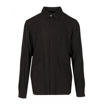 릭오웬스 남성 코튼 앤 울 오버셔츠 RU02E1237FLW 09 블랙 /15 577958