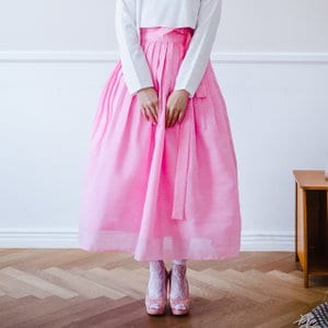 한국공예디자인문화진흥원 [다래원한복] 생활한복 허리치마 명아 분홍