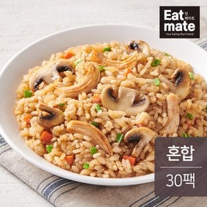 잇메이트 닭가슴살 현미볶음밥 혼합 200gx30팩(양송이10,갈비10,김치10)