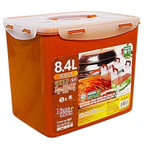 황토 누름락 김치통 8.4L 진공 투핸들 김장통 보관통