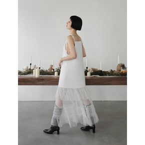 Tulle Layered Maxi Dress_IVORY