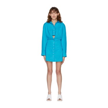 자크뮈스 블루 라 로브 바운힐라 드레스 22E221DR012-1012 340 Turquoise