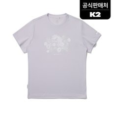공식 여성 SS ARTECO 그래픽 쿨맥스에코 반팔 티셔츠 (ECO) (Lavender) KWM24253V2