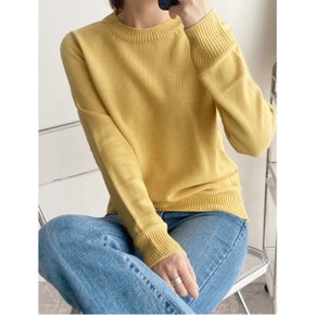 라운드넥 데일리 심플 배색 니트  WIBANT030 _P356424855