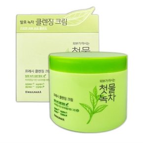 과일나라 첫물녹차 프레시 클렌징 크림 300g -과일나라 클렌징크림