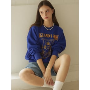 Rose Emblem embroidery Sweatshirt - Blue
