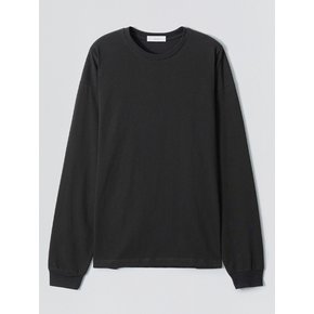 Cotton Long Sleeve T-shirt_Charcoal