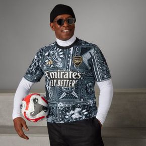 아스날 Ian Wright PreMatch 저지 블랙 화이트 IQ2464