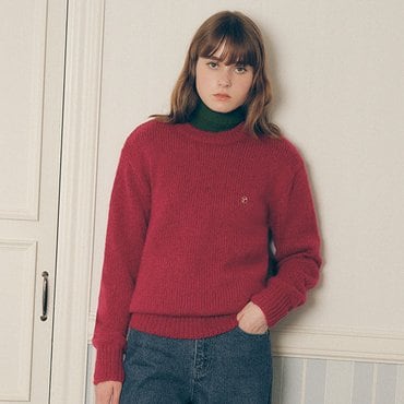 로라로라 HAIRY BLEND KNIT BURGUNDY