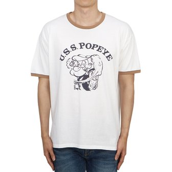 와일드동키 남성 반팔티셔츠 T POPEYE LIGHT WASHED WHITE NAVY M