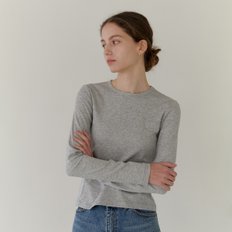 BASIC SLIM T-SHIRT_GRAY