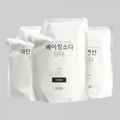 소비아 베이킹소다 과탄산소다 구연산 자연세제 3종 X ( 2매입 )