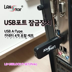 라인업시스템 LANSTAR LS-USBLOCK-P-SET USB포트 잠금장치 전용 보안 커넥터