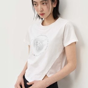 WOMAN 언밸런스 실켓 스판 아트웍 반팔티 [3COL] / WBE2L01540