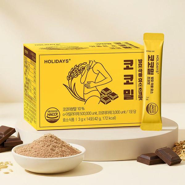 코코밀 발효 곡물 효소 초코맛 14포 3박스