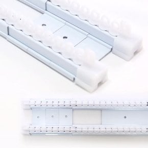 길이조절 화이트 커튼이중레일 12번 (245-360cm)