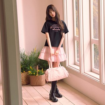 로라로라 TIERED MINI SKIRT PINK