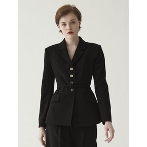 Belted Tailor Jacket- Black