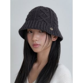 bokashi twist patterned feminine bucket hat_charcoal