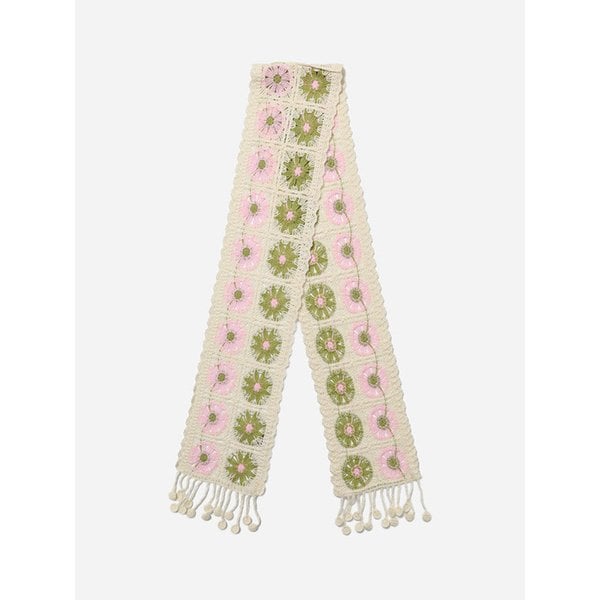 [KiiiKiii] 플라워 니트 머플러_T256MSF141W