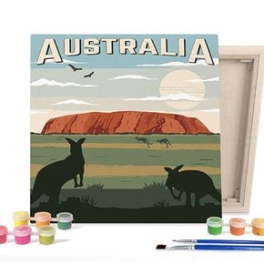 DIY 명화 그림그리기 세트 랜드마크 호주 캥거루 25x25