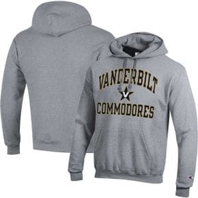 4591459 Champion Mens Heather Gray Vanderbilt Commodores High Motor Pullover Hoodie