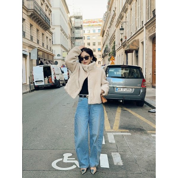 [기은세 PICK] 하이넥 페이크 퍼 점퍼_SALE35561IV