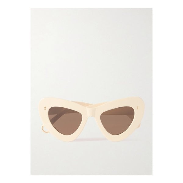 버터플라이 캣아이 아세테이트 선글라스 오프 화이트 46376663162971386