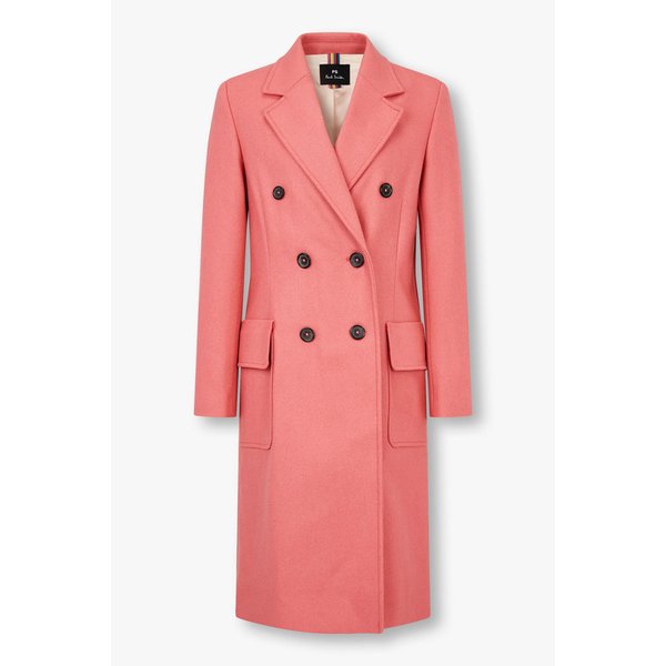 [PS PAUL SMITH] 여성 울 블렌드 더블 롱 코트 5765107002000
