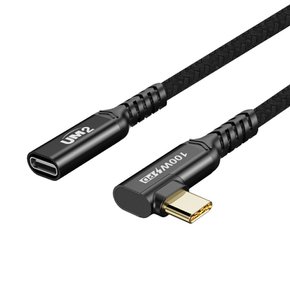 USB 3.1 C타입 연장선 케이블 GEN2 10Gbps 100w 고속충전 데이터전송 L자형 UMCA-EXL
