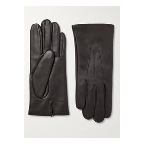 Bath Cashmere-Lined Leather Gloves 브라운