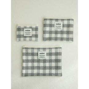 flat pouch_wool check french gray