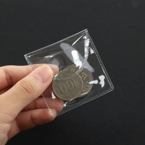 동전 pvc 주머니 투명 지갑 홀더 주화 코인 보관 전시 수집 케이스