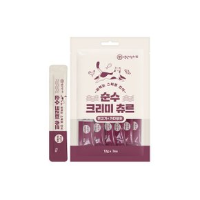 순수 크리미 츄르 닭고기+가다랑어12gx7p 고양이간식