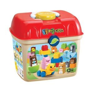 BB-1342 동물퍼즐 디럭스 블록 첫돌 아기 선물 베베블록
