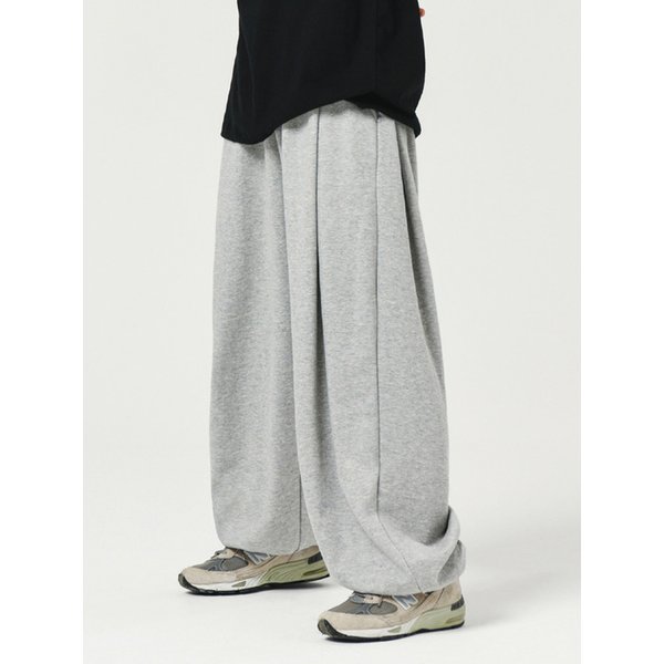 사이드 투턱 와이드 조거핏 트레이닝 스웨트 팬츠 - 6Color