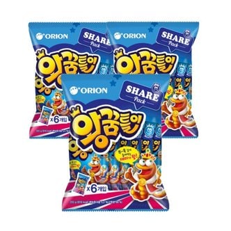 오리온 왕꿈틀이 사워꿈틀이 255g6p x 3 / 과일맛 젤리