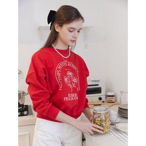 Petite Rose Sweatshirt  - Red