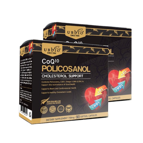 유비바이오 코큐텐 폴리코사놀 UBBIO COQ10 POLICOSANOL 90캡슐 2개