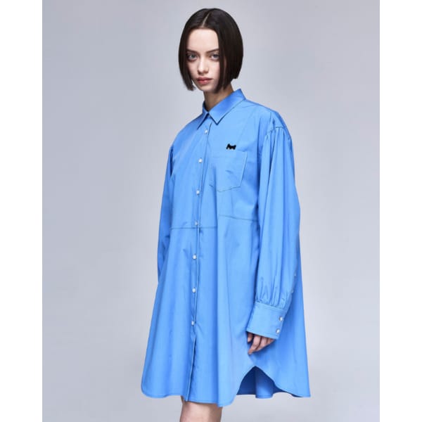 [파주점] [송지오우먼]지제로 팬서 턱스 컷 롱 셔츠 블루 WH2SH800BL