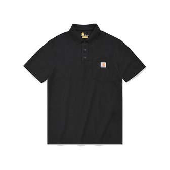 칼하트 워크웨어 카라 반팔티 106685 블랙 BLK