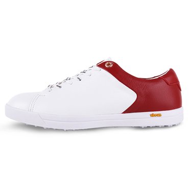 헨리스튜어트 마이쿠페 양가죽 스파이크리스 골프화 화이트레드 MYCOUPE WHRD