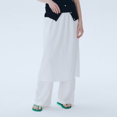 Layered Skirt Pants_WHITE