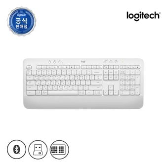 Logitech [로지텍 코리아]무선 키보드 시그니처 K650 [풀 사이즈/손목받침대][오프화이트]