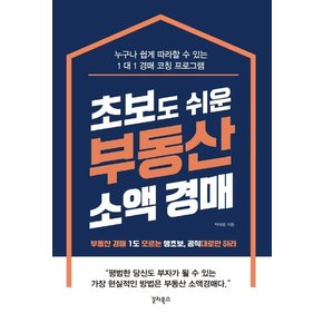 초보도 쉬운 부동산 소액 경매 : 부동산 경매 1도 모르는 생초보, 공식대로만 하라